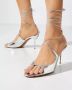 Paris Texas Zilveren metallic stiletto sandalen met strik Gray Dames - Thumbnail 2