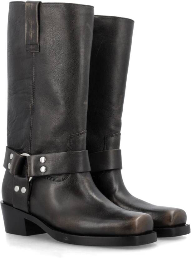 Paris Texas Zwarte Leren Roxy Laarzen Aw23 Black Dames