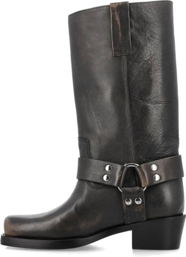 Paris Texas Zwarte Leren Roxy Laarzen Aw23 Black Dames