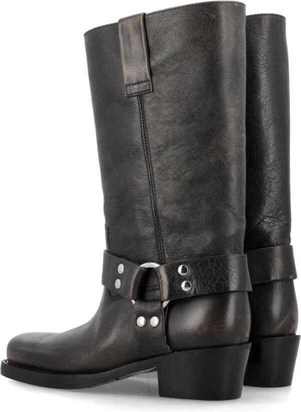 Paris Texas Zwarte Leren Roxy Laarzen Aw23 Black Dames