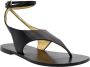 Paris Texas Zwarte Leren Sandalen met Enkelband Black Dames - Thumbnail 2