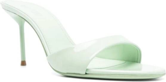 Paris Texas Zwarte Leren Sandalen voor Vrouwen Green Dames