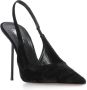 Paris Texas Zwarte Velvet Slingback met Pijl Teen Black Dames - Thumbnail 3