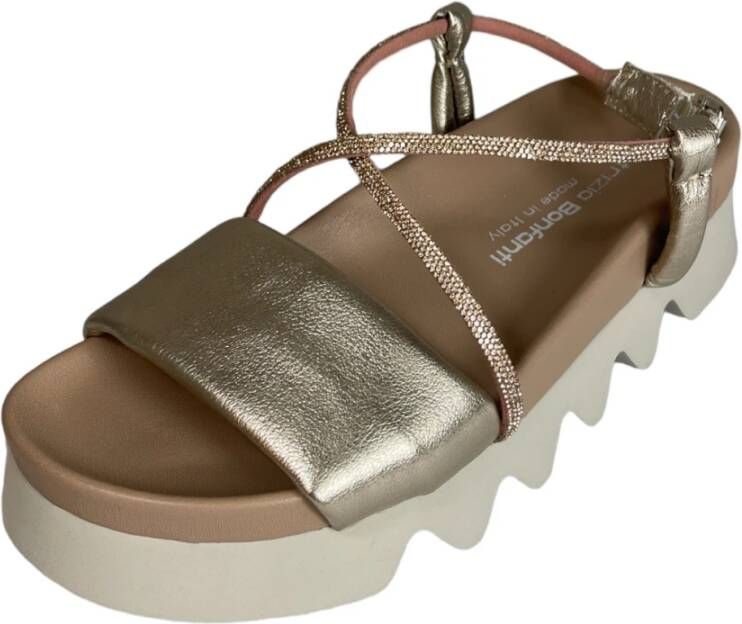 Patrizia Bonfanti Strass Silk Plateau Sandalette Vanilla Beige Dames