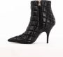 PATRIZIA PEPE Dames Enkellaarzen Zwart Leer Black Dames - Thumbnail 4