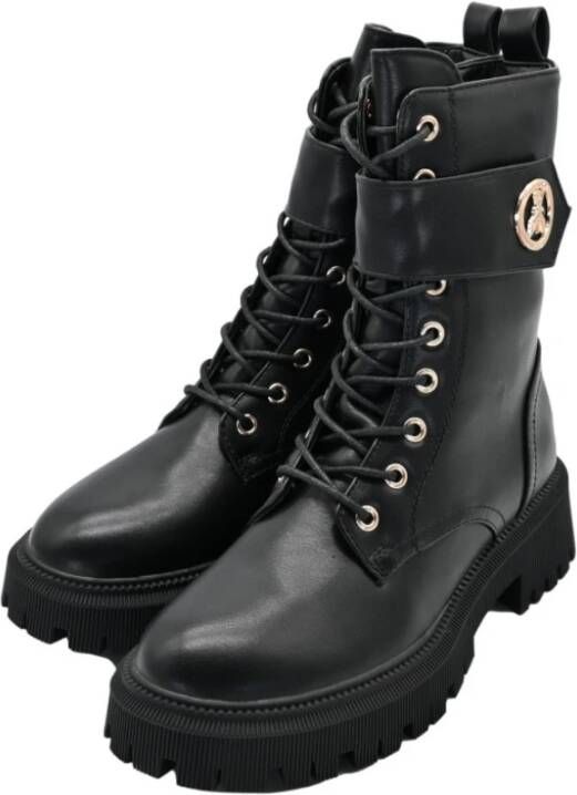 PATRIZIA PEPE Elegante Zwarte Platinaboots Black Dames