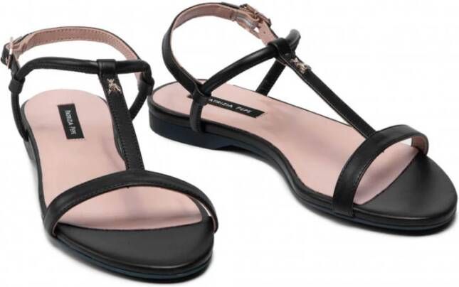 PATRIZIA PEPE Flat Sandals Zwart Dames