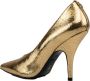 PATRIZIA PEPE Gouden Leren Rivet Platte Schoenen Yellow Dames - Thumbnail 2