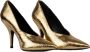 PATRIZIA PEPE Gouden Leren Rivet Platte Schoenen Yellow Dames - Thumbnail 3