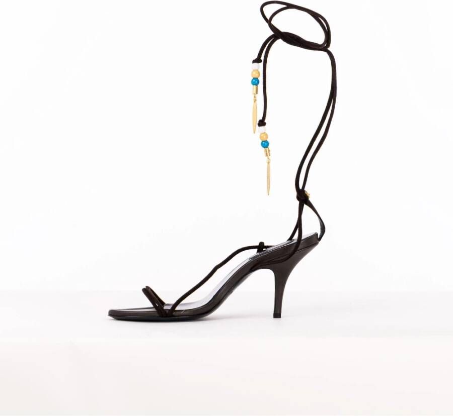 PATRIZIA PEPE Hoge hak sandalen voor vrouwen Black Dames