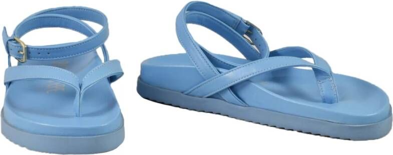 PATRIZIA PEPE Leren schoenen met rubberen zool Blue Dames