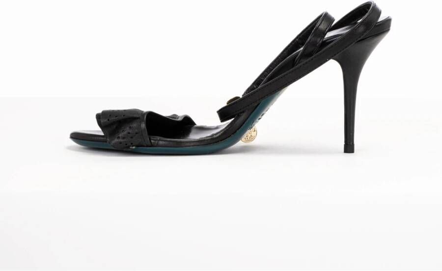 PATRIZIA PEPE Zomer sandalen met franjes voor vrouwen Black Dames