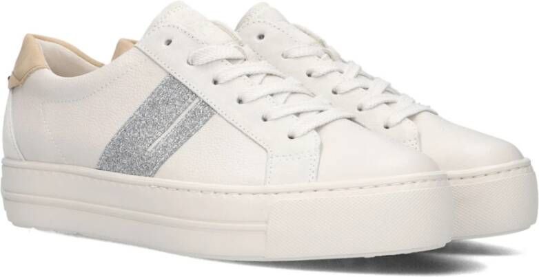 Paul Green Beige Lage Sneakers met Glitter Multicolor Dames