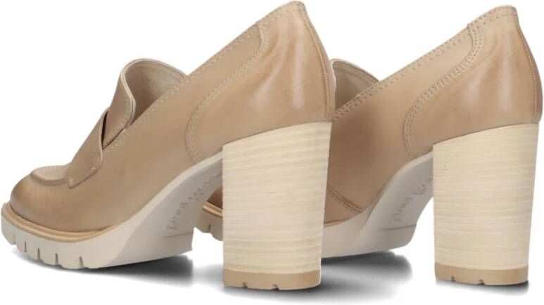 Paul Green Beige Leren Pumps Elegante Stijl Beige Dames