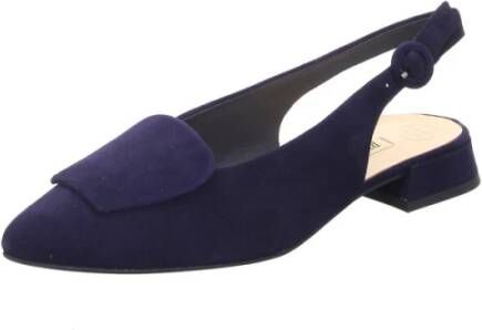 Paul Green Blauwe Suède Blokhak Pumps Blue Dames