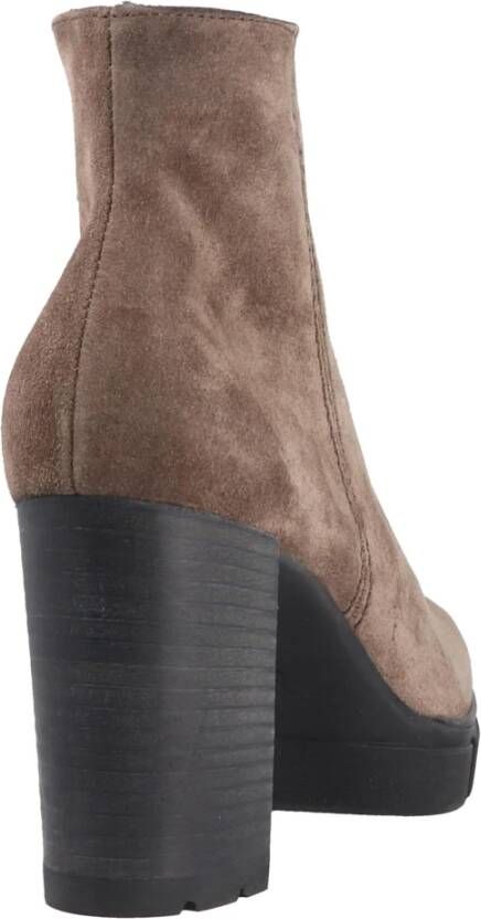 Paul Green Suede Brown Womens Ankle Boot Beige Dames