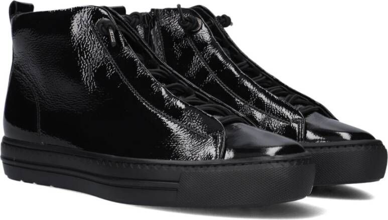 Paul Green Zwarte hoge sneakers stijlvol model Black Dames