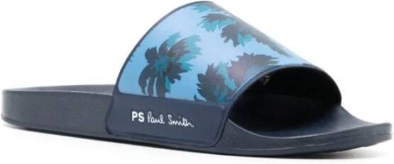 Paul Smith Bladprint Instap Sandalen Blue Heren