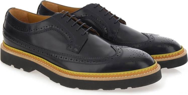 Paul Smith Blauwe Leren Count Schoenen met Rubberen Zool Blue Heren