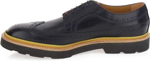 Paul Smith Blauwe Leren Count Schoenen met Rubberen Zool Blue Heren