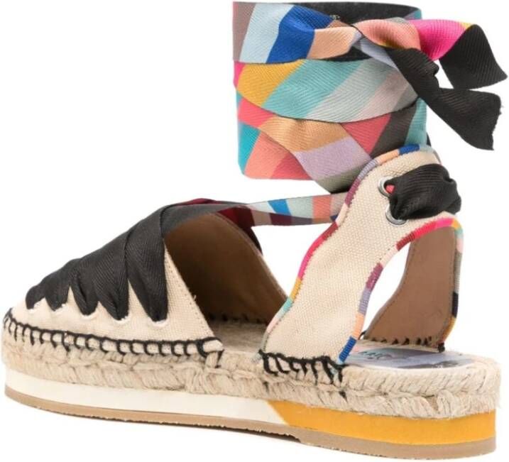 Paul Smith Canvas Streep Print Platte Schoenen Multicolor Dames