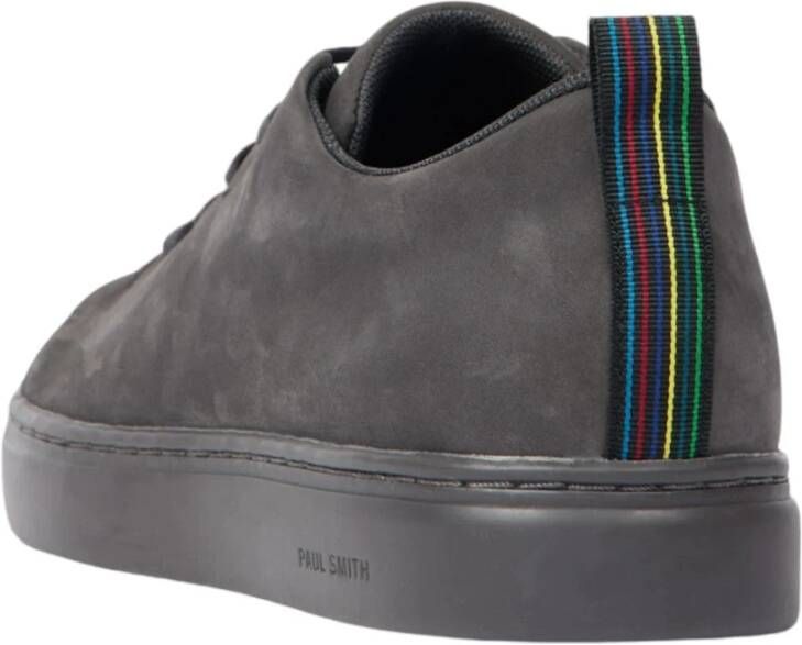 Paul Smith Grijze Nubuck Sneakers met Rubberen Cupzolen Gray Heren