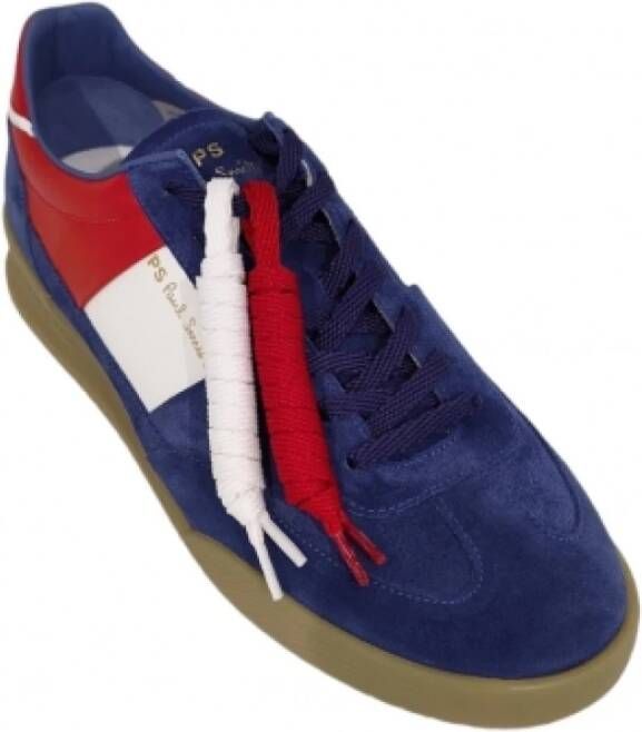 Paul Smith Olympische Franse Vlag Leren Sneakers Multicolor Heren