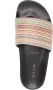 Paul Smith Streep-Print Leren Slides Zwart Multicolor Heren - Thumbnail 4