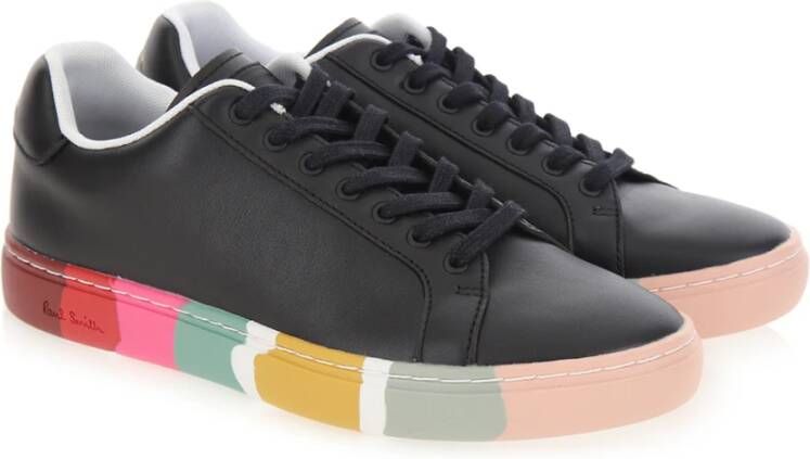 Paul Smith Swirl Leren Sneakers in Zwart Black Dames