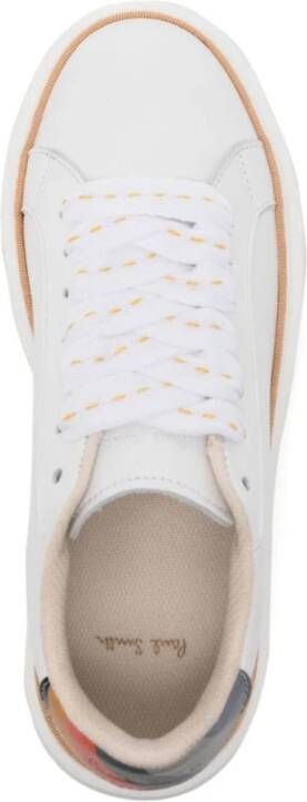 Paul Smith Witte Leren Sneakers met Logoprint White Dames