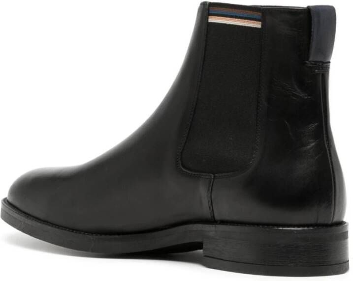 Paul Smith Zwarte Leren Instaplaarzen Black Heren