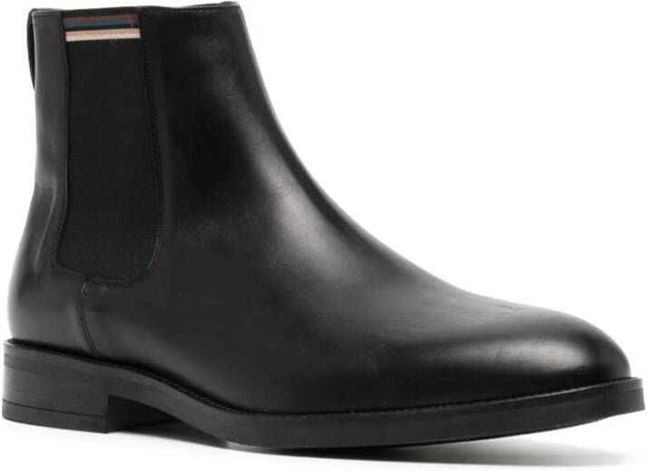 Paul Smith Zwarte Leren Instaplaarzen Black Heren