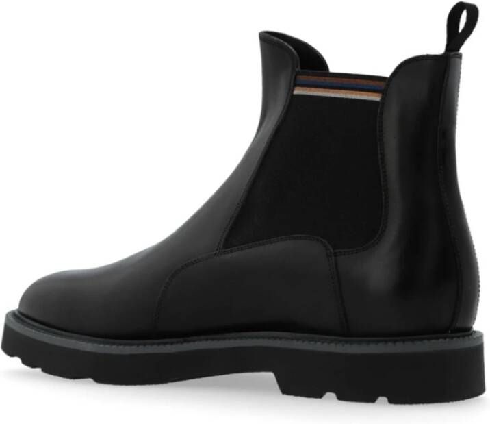 Paul Smith Zwarte platte schoenen met streepdetail Black Heren