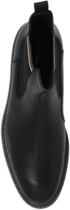 Paul Smith Zwarte platte schoenen met streepdetail Black Heren