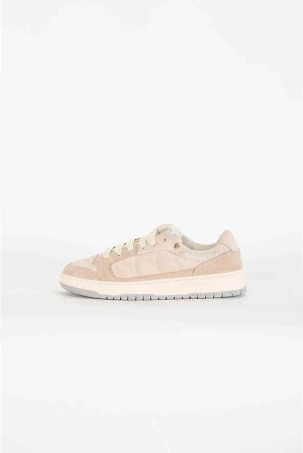 Paura Suede Sneakers met Leren en Mesh Details Beige Heren