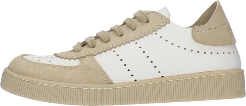 Pedro García Sneakers Wit Beige Dames