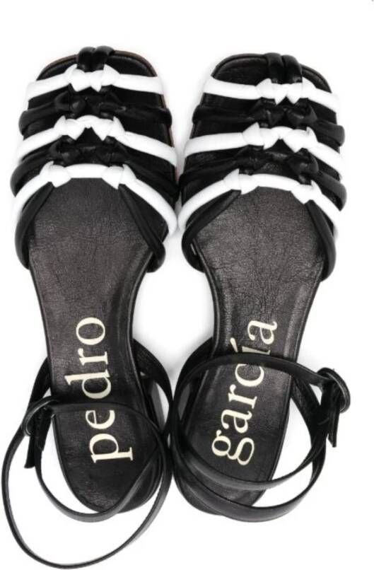 Pedro García Zwart & Wit Leren Sandalen Black Dames