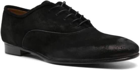 Pedro García Zwarte Suède Veterschoenen Black Dames