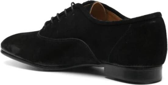 Pedro García Zwarte Suède Veterschoenen Black Dames