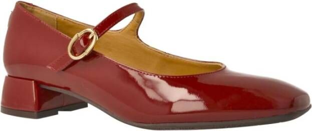 Pedro Miralles Bordeaux Mary Jane Leren Schoen Red Dames