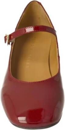 Pedro Miralles Bordeaux Mary Jane Leren Schoen Red Dames