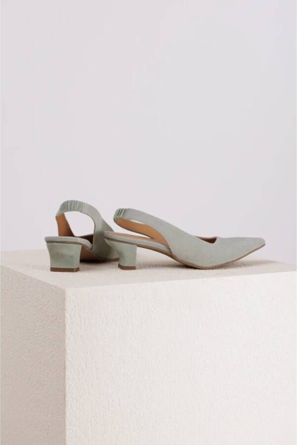 Pedro Miralles Elastische Lage Pump met 5cm Hak Green Dames