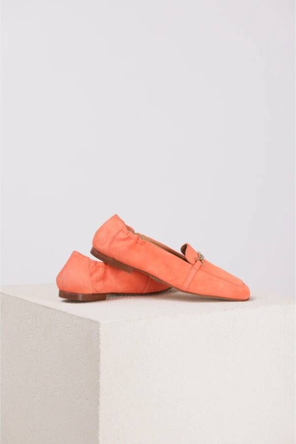 Pedro Miralles Oranje Loafer met Enkelband Orange Dames