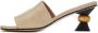 Pedro Miralles Python Print Sandal Strap Beige Dames - Thumbnail 3