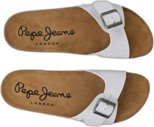 Pepe Jeans Badslippers Bio Single Champion Wit Heren