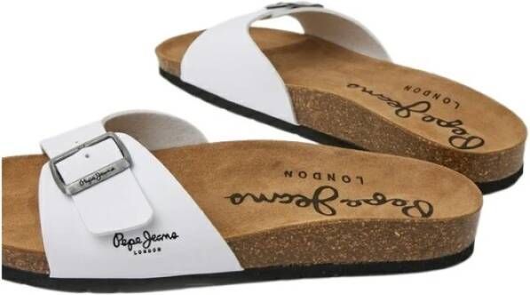 Pepe Jeans Badslippers Bio Single Champion Wit Heren