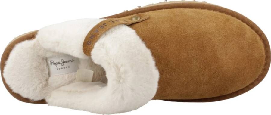 Pepe Jeans Comfortabele Winter Pantoffels Brown Dames