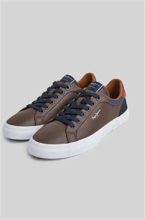 Pepe Jeans Klassieke Court Schoenen Bruin Brown Heren