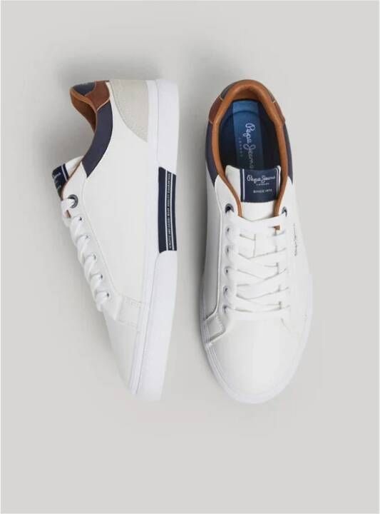 Pepe Jeans Klassieke witte schoenen White Heren