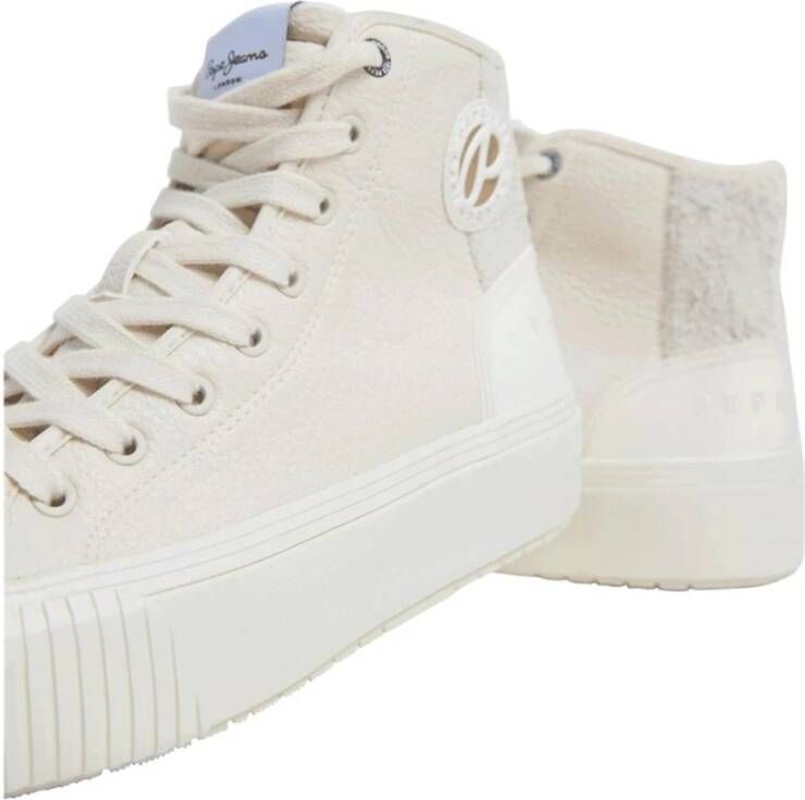 Pepe Jeans Moderne Comfortabele Sneaker Samoi Half White Dames